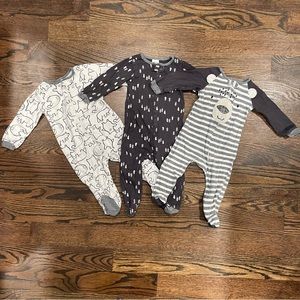 Gerber Footie Pajamas (set of 3) 6-9m